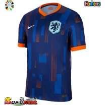 Camisa de Futebol Holanda Equipamento Secundário Europeu 2024 Manga Curta